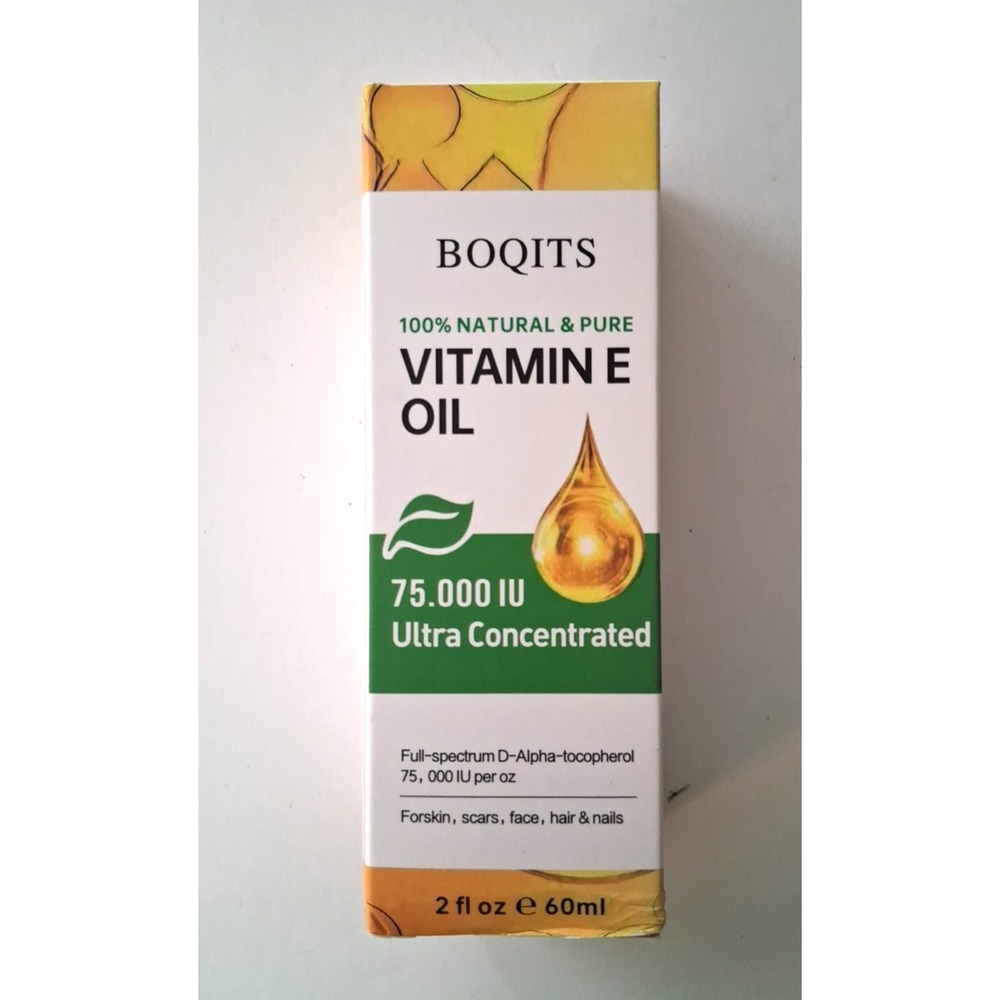 Vitamin E Oil for Skin 75,000 IU 100% Natural & Pure Scars Hair & Nails